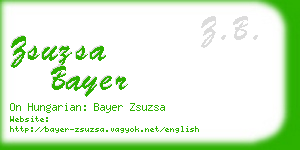 zsuzsa bayer business card